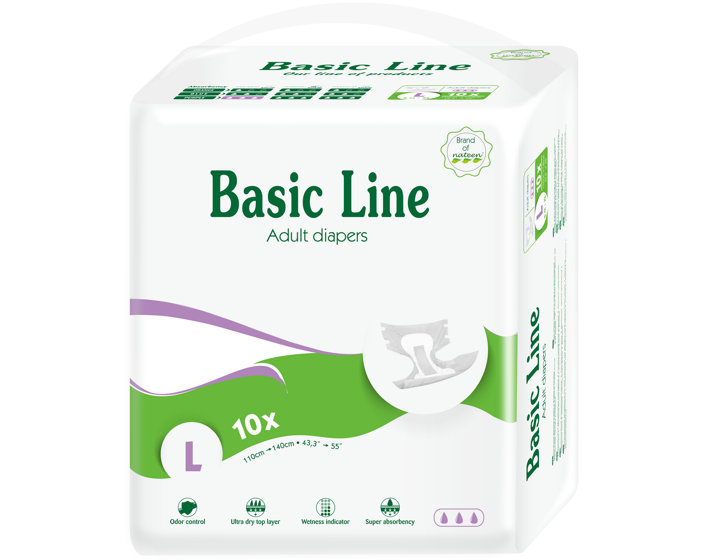 Adult Briefs/Diapers, Basic Line by Nateen